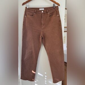 LOFT women’s brown high rise straight denim jeans | size 29 / 8